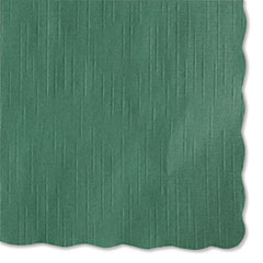 Solid Color Scalloped Edge
Placemats, 9 1/2 x 13 1/2,
Hunter Green, 1000/Carton