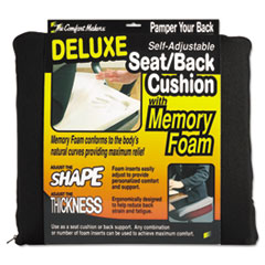 Deluxe Seat/Back Cushion w/Memory Foam, 17w x 2 3/4d x