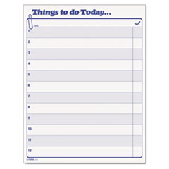 &quot;Things To Do Today&quot; Daily
Agenda Pad, 8 1/2 x 11, 100
Forms