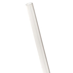 7.75&quot; Clear Unwrapped Straw - Case, 400/PK, 24 PK/CT