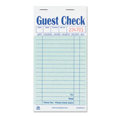 Guest Check Book, Carbon
Duplicate, 3 1/2 x 6 7/10,
50/Book, 50 Books/Carton