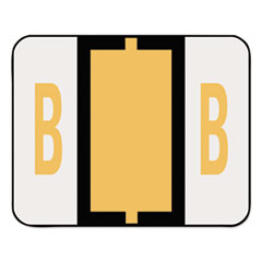 A-Z Color-Coded Bar-Style End
Tab Labels, Letter B, Light
Orange, 500/Roll