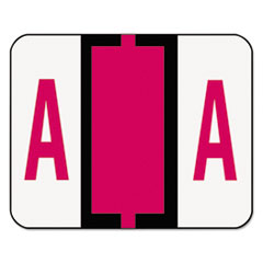 A-Z Color-Coded Bar-Style End
Tab Labels, Letter A, Red,
500/Roll