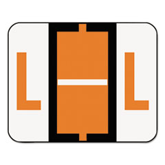 A-Z Color-Coded Bar-Style End
Tab Labels, Letter L, Dark
Orange, 500/Roll