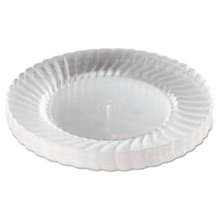 Classicware Plastic Plates, 9&quot; Dia., Clear, 12