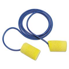 EAR Classic Earplugs, Corded, PVC Foam, Yellow, 200