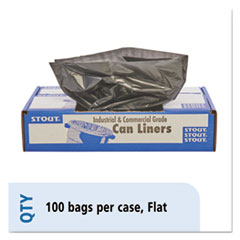 100% Recycled Plastic Trash
Bags, 56gal, 1.5mil, 43 x 49,
Brown/Black, 100/CT
