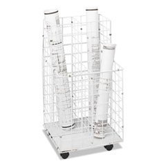 Wire Roll Files, Four
Compartments, 16-1/4w x
16-1/2d x 30-1/2h, White