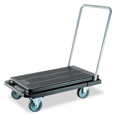 Heavy-Duty Platform Cart, 500
lb Cap, 21 x 32 1/2 x 37 1/2,
Black