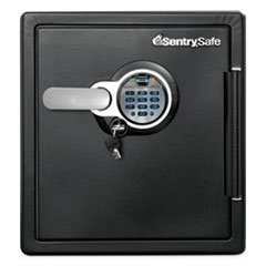 Fire-Safe w/Biometric &amp;
Keypad Access, 1.23 ft3, 16.3
x 19.3 x 17.8, Black