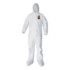 A40 Elastic-Cuff, Ankle, Hood
&amp; Boot Coveralls, White,
3X-Large, 25/Carton