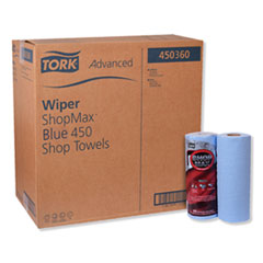 Advanced ShopMax Wiper 450, 9.4&quot; x 11&quot;, Blue, 60/Roll, 30
