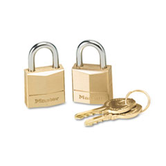 Three-Pin Brass Tumbler
Locks, 3/4&quot; Wide, 2 Locks &amp; 2
Keys, 2/Pack