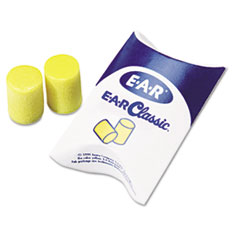 EAR Classic Earplugs,
Pillow Paks, Uncorded, PVC
Foam, Yellow, 200 Pairs