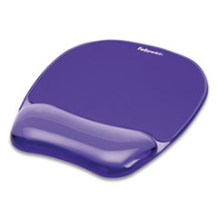Gel Crystals Mouse Pad
w/Wrist Rest, Rubber Back, 7
15/16 x 9-1/4, Purple