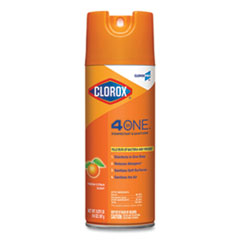 4-in-One Disinfectant &amp;
Sanitizer, Citrus, 14oz
Aerosol, 12/Carton