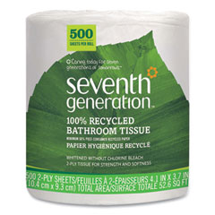 100% Recycled Bathroom
Tissue, 2-Ply, White, 500
Sheets/Jumbo Roll, 60/Carton
