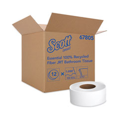 100% Recycled Fiber JRT Jr.
Bathroom Tissue, 2-Ply,
1000ft, 12/Carton