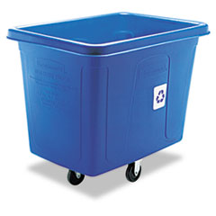 Recycling Cube Truck,
Rectangular, Polyethylene,
500lb Cap, Blue
