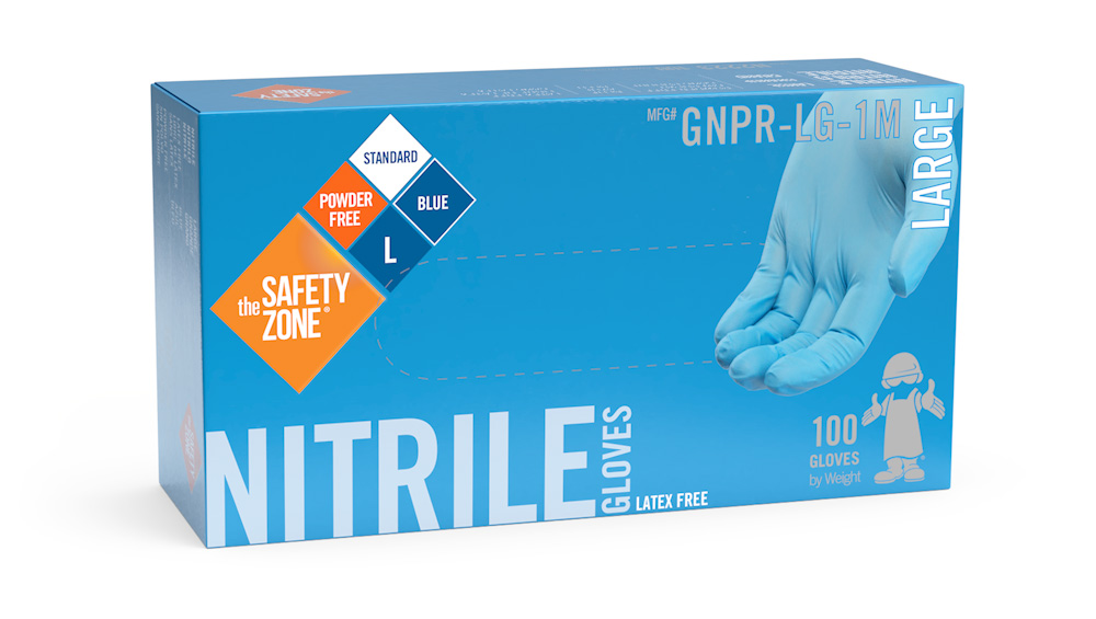 Nitrile, Industrial Grade,
Powder Free Glove, 4
Mil.,Large (100 Gloves/Box)
(10 Boxes/Case) (Box)