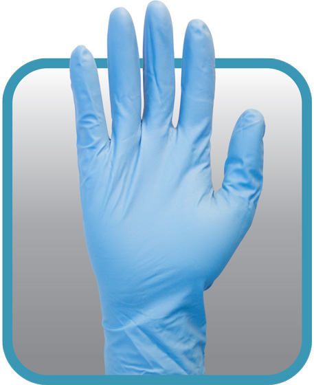 Nitrile Gloves, 8.3 Mil, Blue, Powder Free, Extra