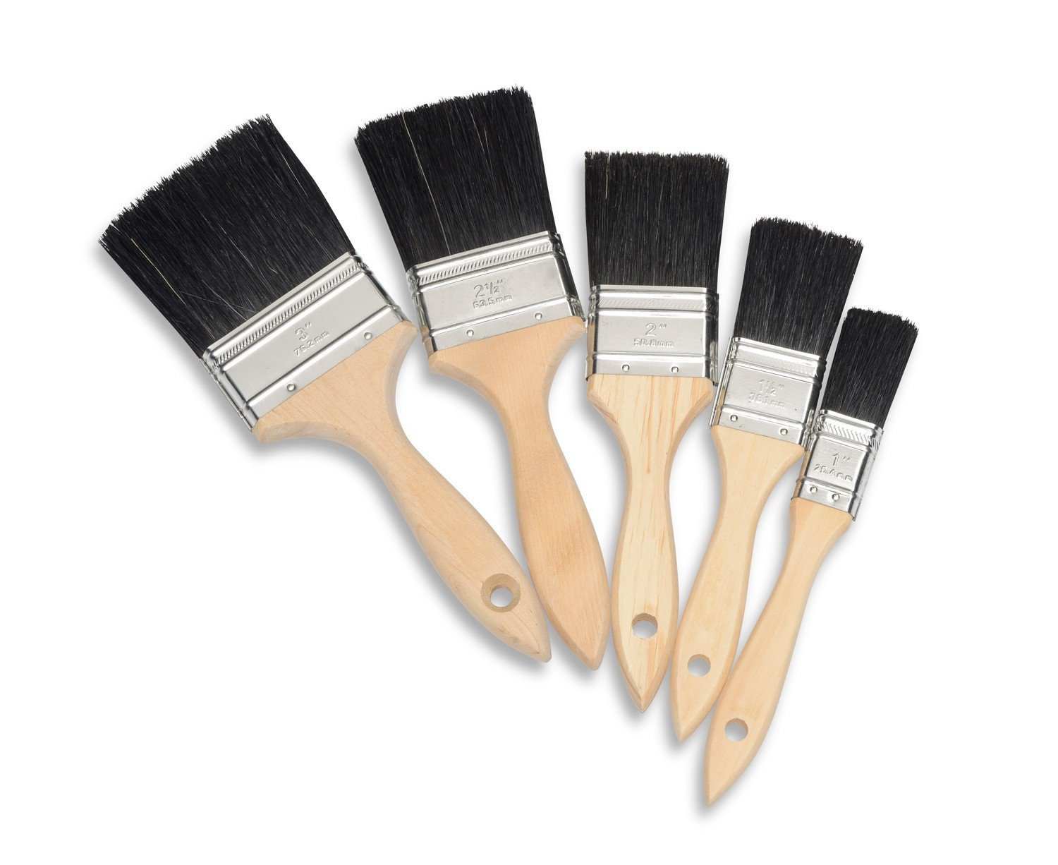 Paint Brush, Medium Grade,
4&quot;, Black Bristles, Wood
Handle, (Each)