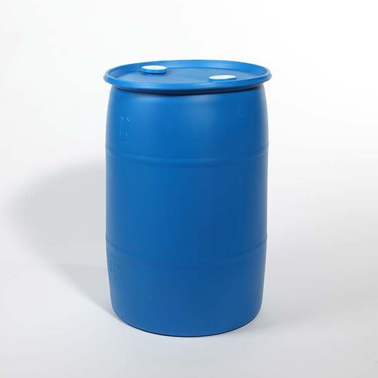 30 GAL_BLUE__PLASTIC_TH DRUM__2&quot;BUTTRESS &amp;