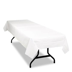 Table Set Poly Tissue Table Cover, 54 x 108, White, 6/Pac