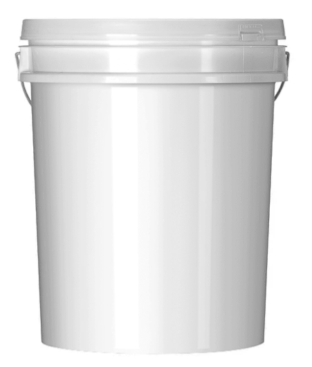1 Gallon HDPE Pail With Metal  Handle, White
