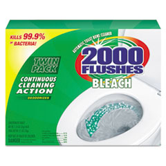 2000 Flushes Plus Bleach, 1.25oz, Box, 2/Pack, 6
