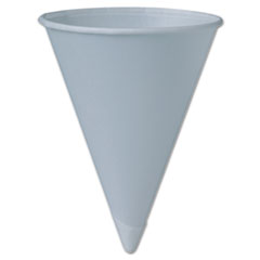 Bare Treated Paper Cone Water Cups, 6 oz, White,
