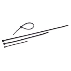 Nylon Cable Ties, 11 x 3/16, 50 lb, 500/Pack, Black