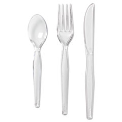 Cutlery Keeper Tray w/Clear Plastic Utensils: 60 Forks,