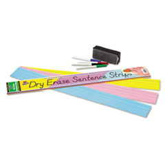 Dry Erase Sentence Strips, 24 x 3, Assorted: