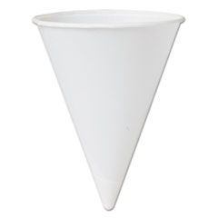Bare Treated Paper Cone Water Cups, 4 1/4 oz., White,