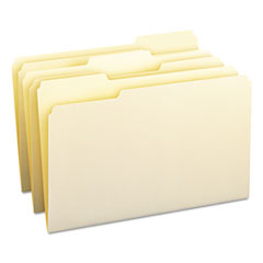 1/3 Cut Assorted Position File Folders, One-Ply Top