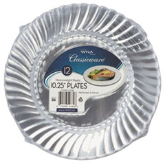 Classicware Plastic
Dinnerware Plates, 10 1/4&quot;
Dia, Clear, 12/Pack