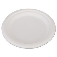ChampWare Heavyweight Bagasse Dinnerware, Plate, 6&quot;, White,