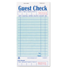 Guest Check Book, 3 1/2 x 6 7/10, 50/Book, 50 Books/Carto