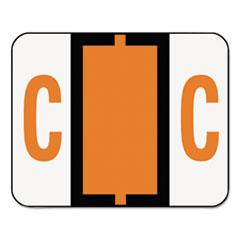 A-Z Color-Coded Bar-Style End Tab Labels, Letter C, Dark
