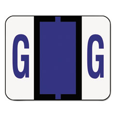 A-Z Color-Coded Bar-Style End Tab Labels, Letter G, Violet,