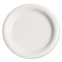 Bare Eco-Forward Clay-Coated Paper Plate, 9&quot;, WH, Rnd,
