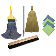 Cleaning Kit, 1 Mop, 2 Handles,  1 Push Broom, 1