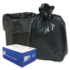 2-Ply Low-Density Can Liners, 16gal, .6mil, 24 x 33, Black,