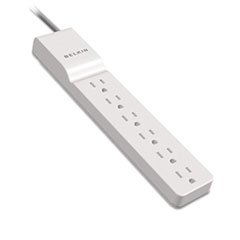 Home/Office Surge Protector, 6 Outlets, 4 ft Cord, 720
