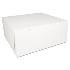 Bakery Boxes, White, Paperboard,14 x 14 x 6,