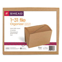 1-31 Indexed Expanding Files, 31 Pockets, Kraft, Letter