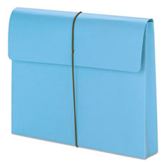 2" Expansion Wallet with String, Letter, Blue, 10/Box