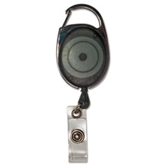Carabiner-Style Retractable ID Card Reel, 30&quot; Extension,