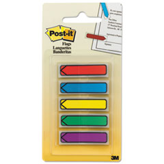 Arrow 1/2&quot; Page Flags, Blue/Green/Purple/Red/Yellow,
